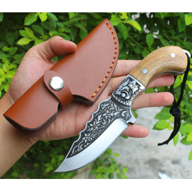 800 Wild Wolf D2 Blade Fixed Hunting Pocket Knife for Camping & Outdoor Survival UD406538